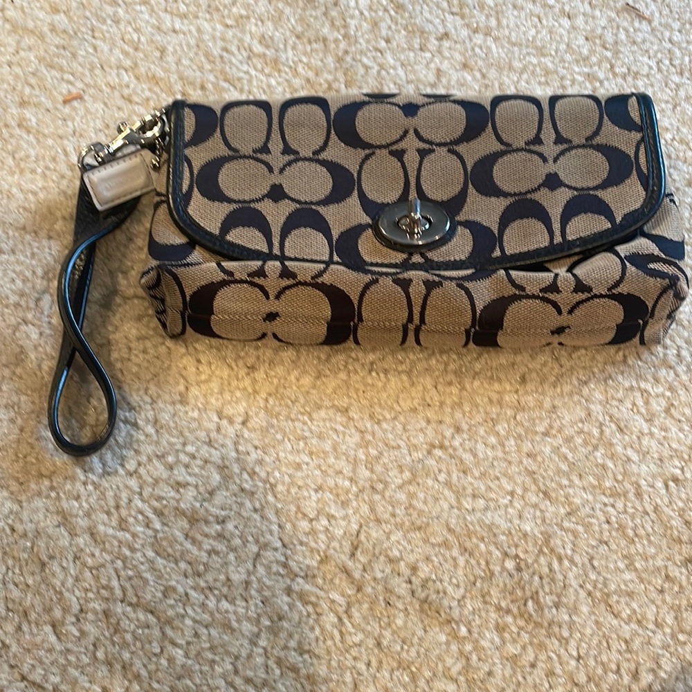 Coach large wristlet purse